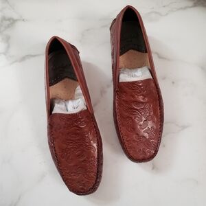 Robert Graham Battlestar Leather Driving Loafers Brown Sz 10 NWT